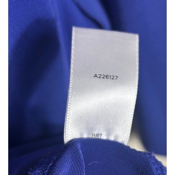 Susan Graver Liquid Knit Tunic Top Womens 2X Blue Mock Neck Keyhole Ruched Sleek - Picture 12 of 12